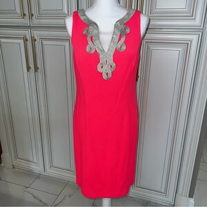 Vince Camuto Pink Mini Dress with Silver Detailing